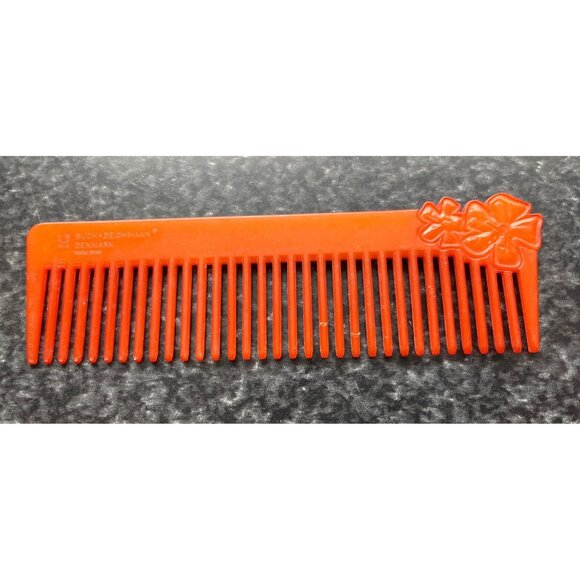 Vintage 1974 Neon Orange Comb Buch + Deichmann Denmark MODELE DEPOSE Lotus - Picture 3 of 4